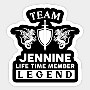 Jennine Name T Shirt - Jennine Life Time Member Legend Gift Item Tee Sticker